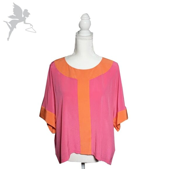 ANNIE GRIFFIN Hadley colorblock silk blouse - Picture 3 of 8